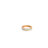 18k Rose Gold 1.10ct F VS2 Round Diamond Pave Ring Size 6 1/2
